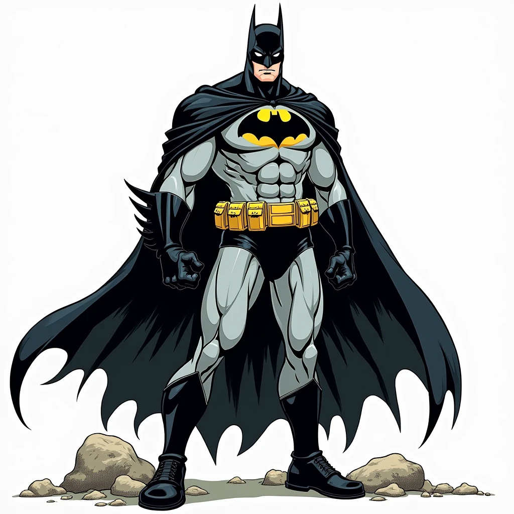 batman drawn by akira toriyama, white background
