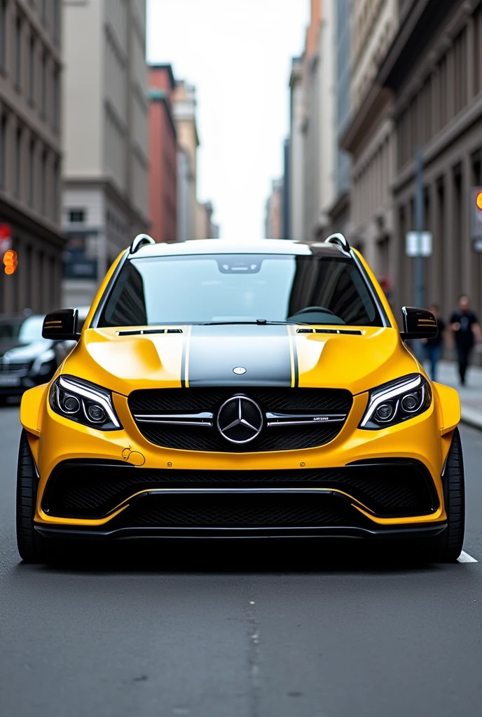 Mercedes ml 63 amg w164 widest body kit yellow 