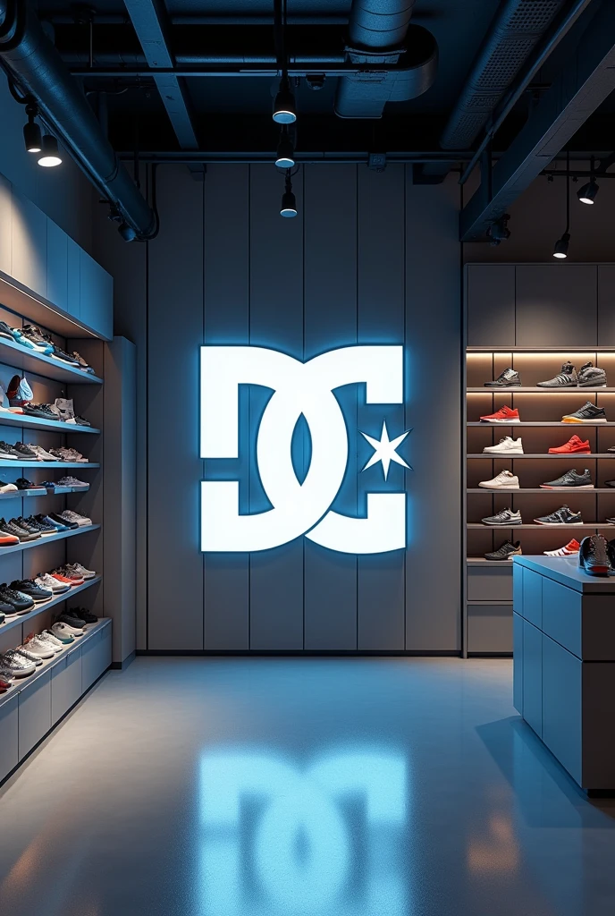 DC initials and sneaker store