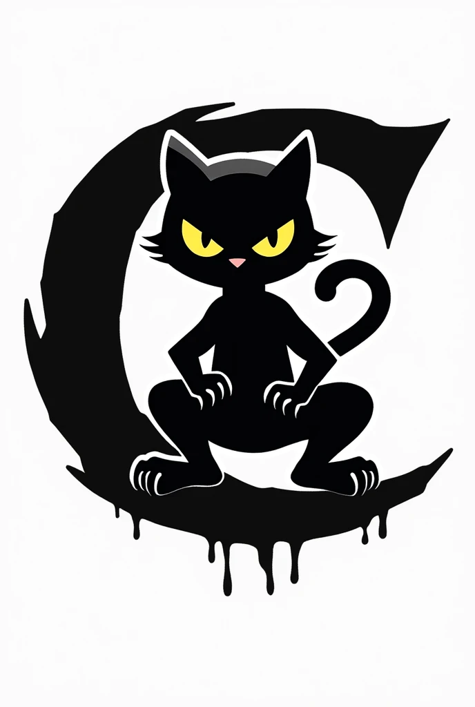 The letter C logo features a black ninja cat.