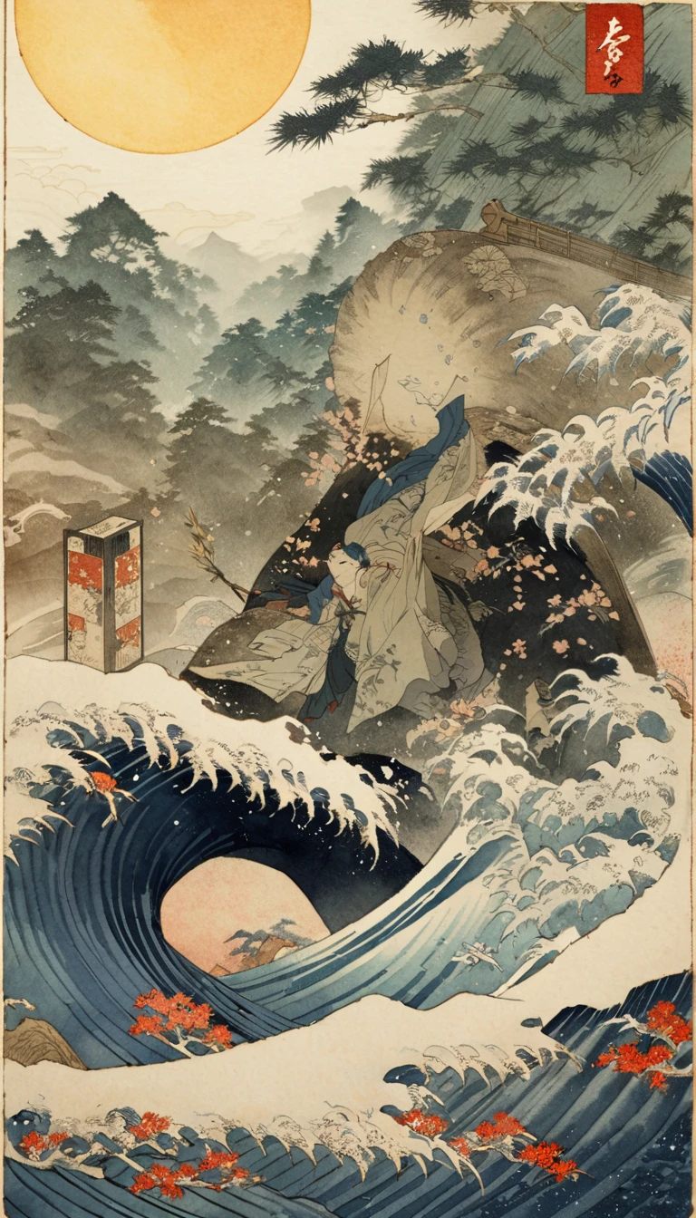 Ukiyo-e, (((UTAGAWA KUNIFUSA))), Skeleton, Haori