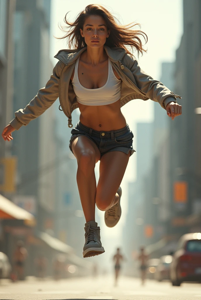 woman jumping