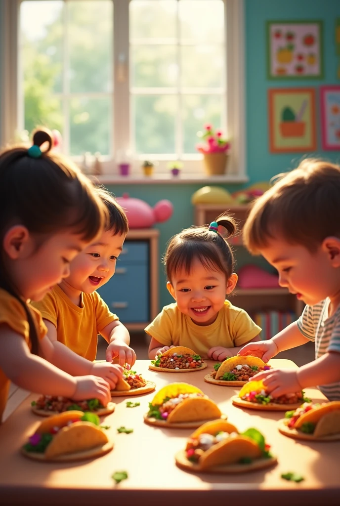 playing with tacos