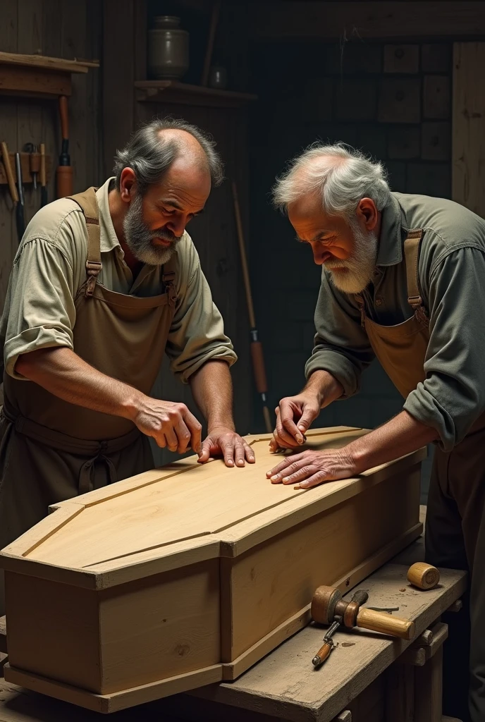 Men making coffins 