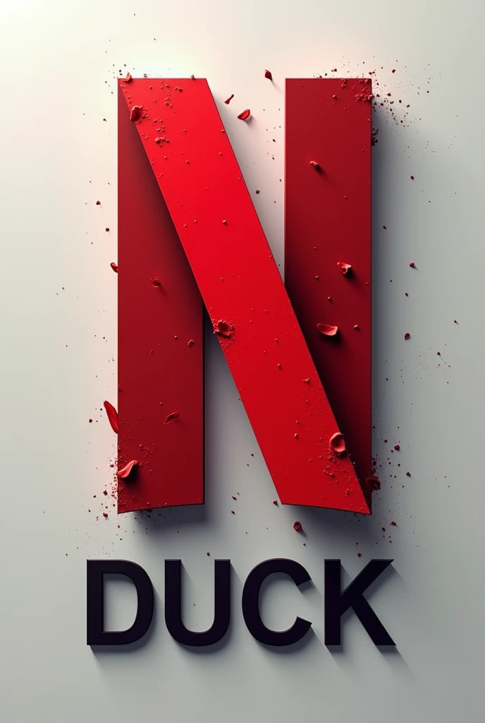 Generate the netflix logo with the letters duck below the logo