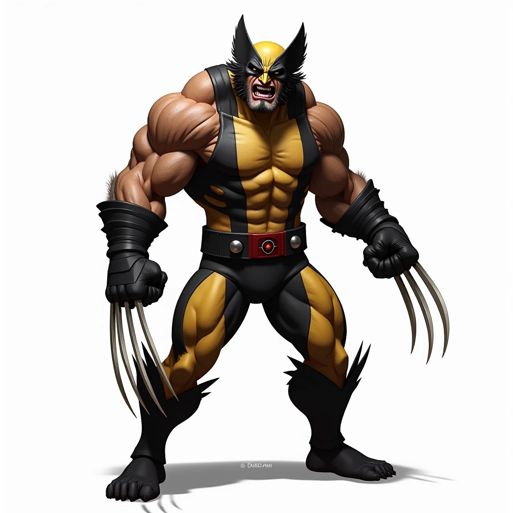 wolverine, white background