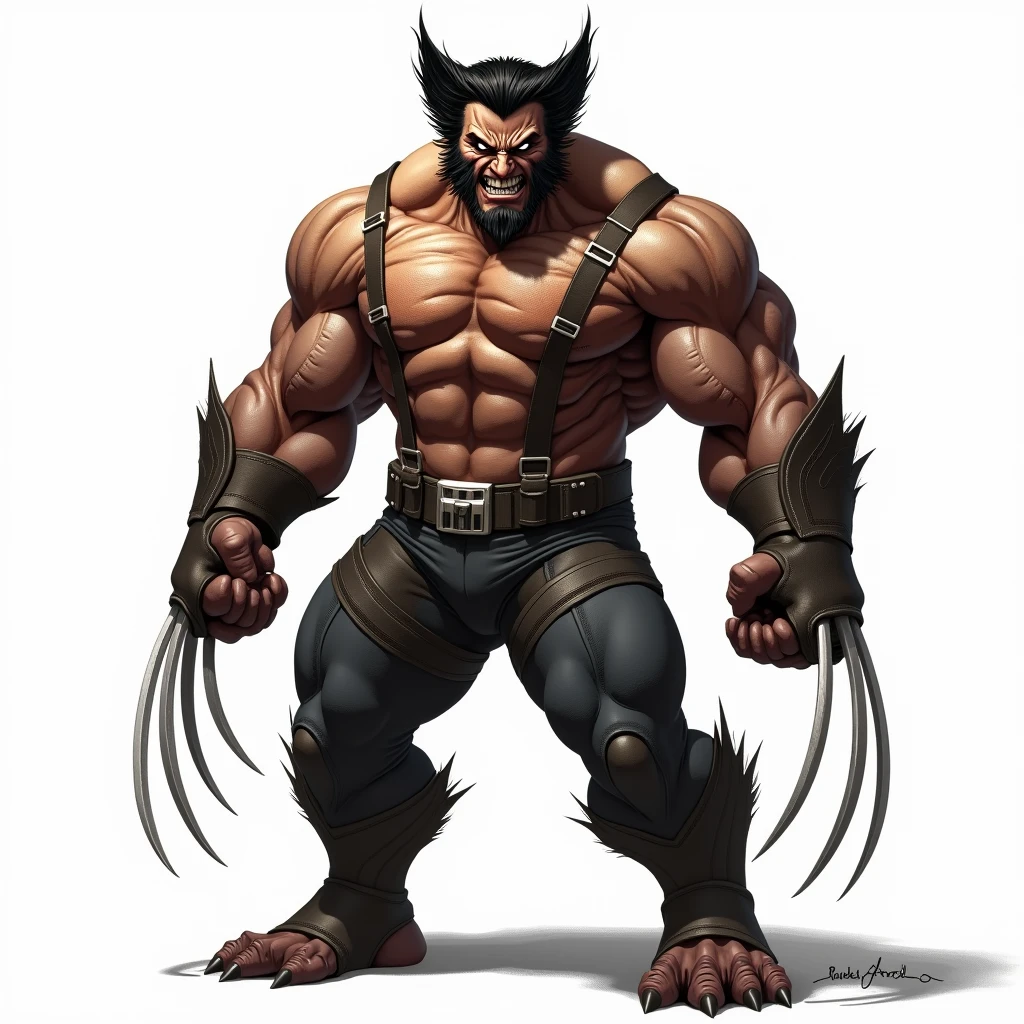 wolverine, white background