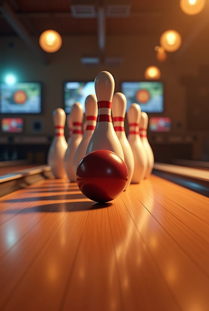 bowling 7 pins standing