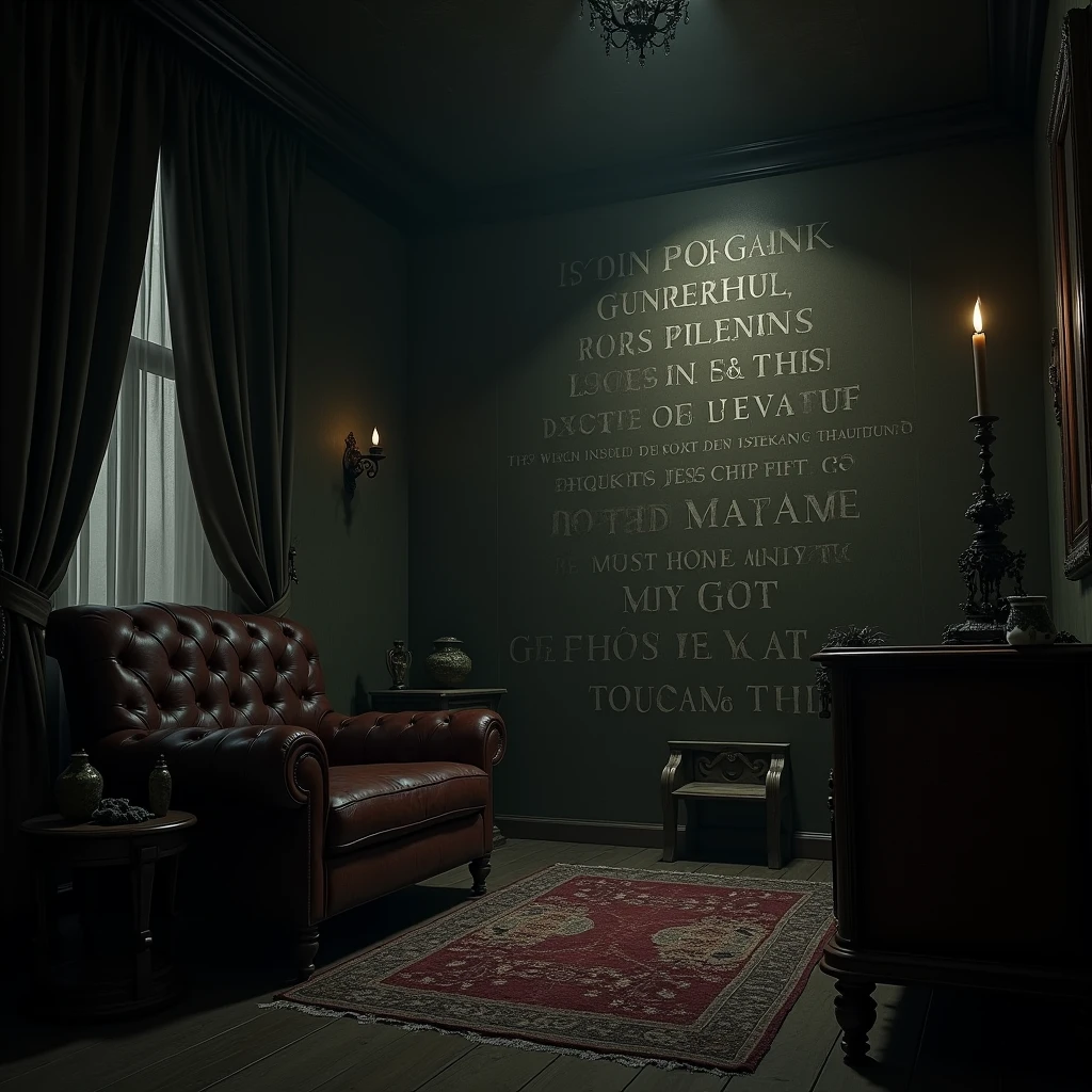 Sadomasochist's room with Tokaan writing on the wall