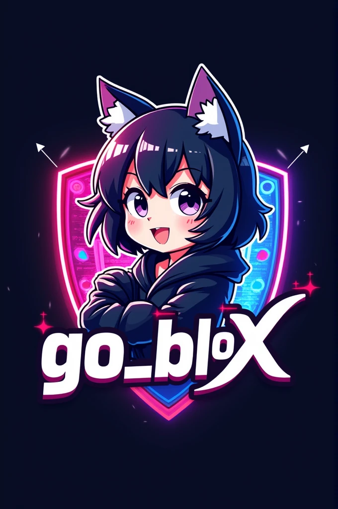 Sexy anime esport logo with name *go_blox*