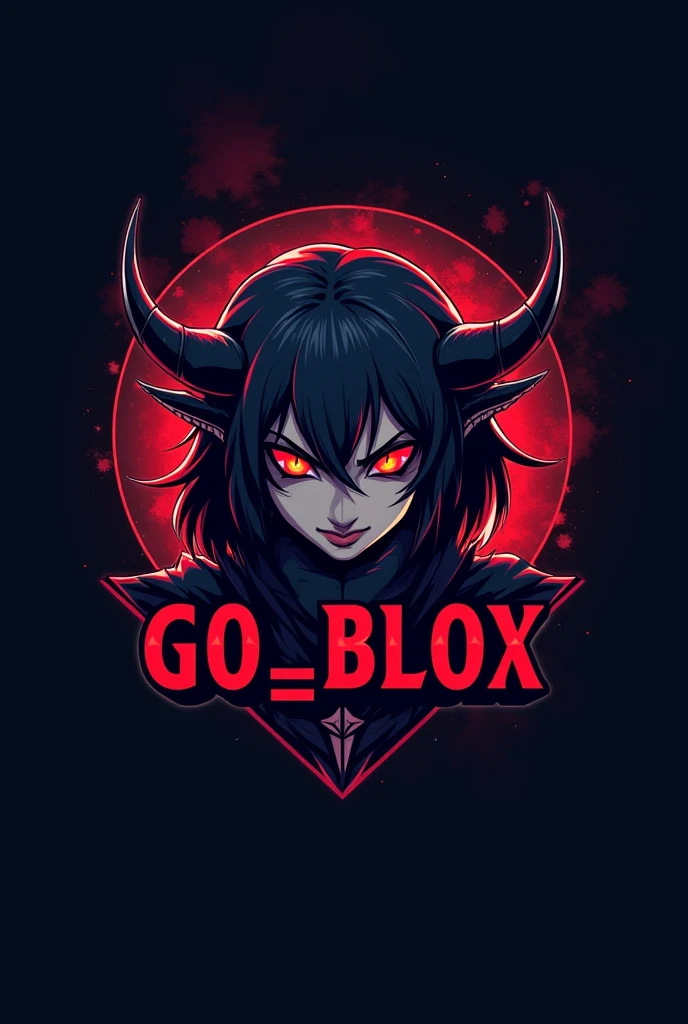 Beautiful scary anime esport logo with name *Go_blox*