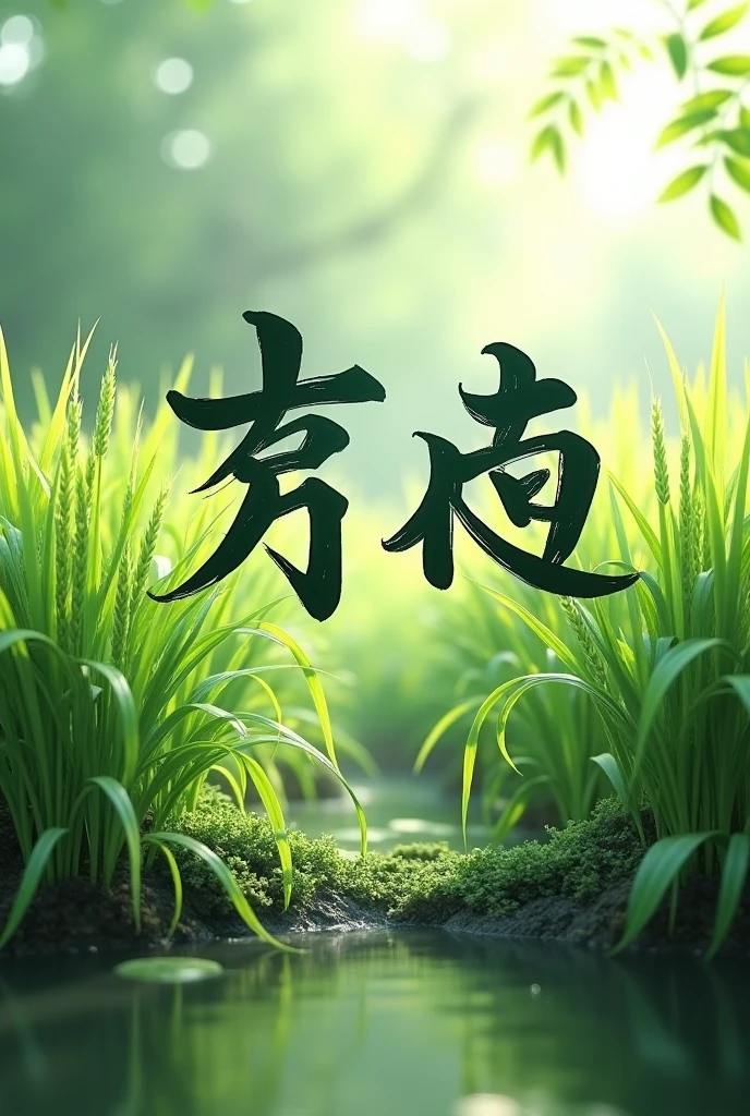 Add letters that say "Chozita" and an aesthetic rice plant background