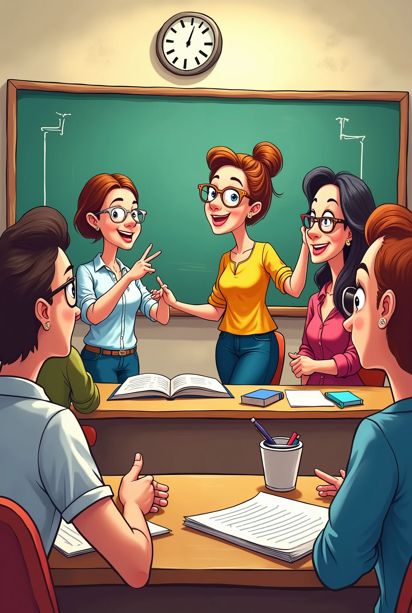 Cartoon of teachers