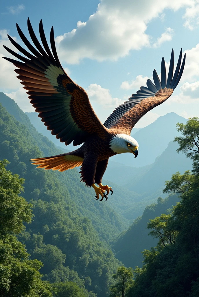 Philippine eagle flying