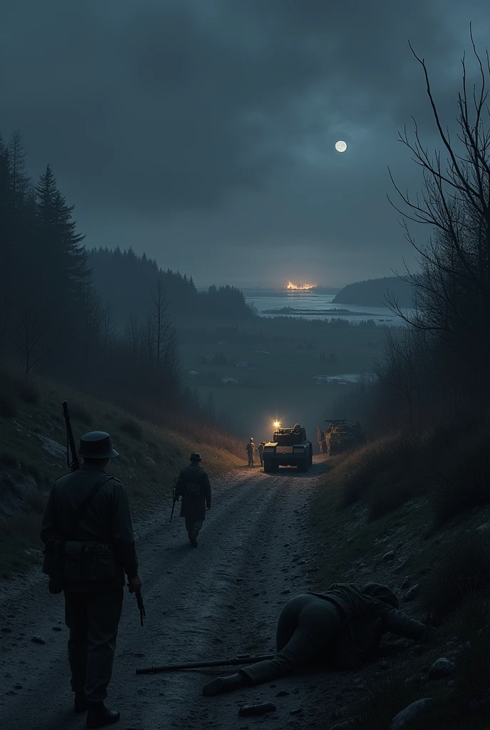 Normandy at night in 1944