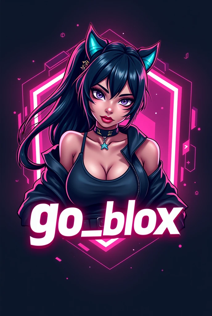 Sexy anime esport logo with name *go_blox*