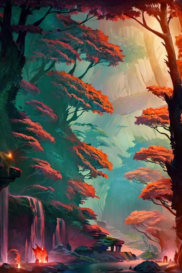 Create a mystical video scene set in a lush, green forest under the soft glow of moonlight. The Pokémon Charizard stands majestically on a rocky outcrop, its tail flame glowing brightly in the night. Charizard gazes up at the sky, its eyes reflecting the light of the full moon. The scene is serene, with shadows cast by the trees and gentle mist floating through the forest. Stars twinkle in the sky above, adding to the magical atmosphere as Charizard's silhouette is highlighted by the moonlight.