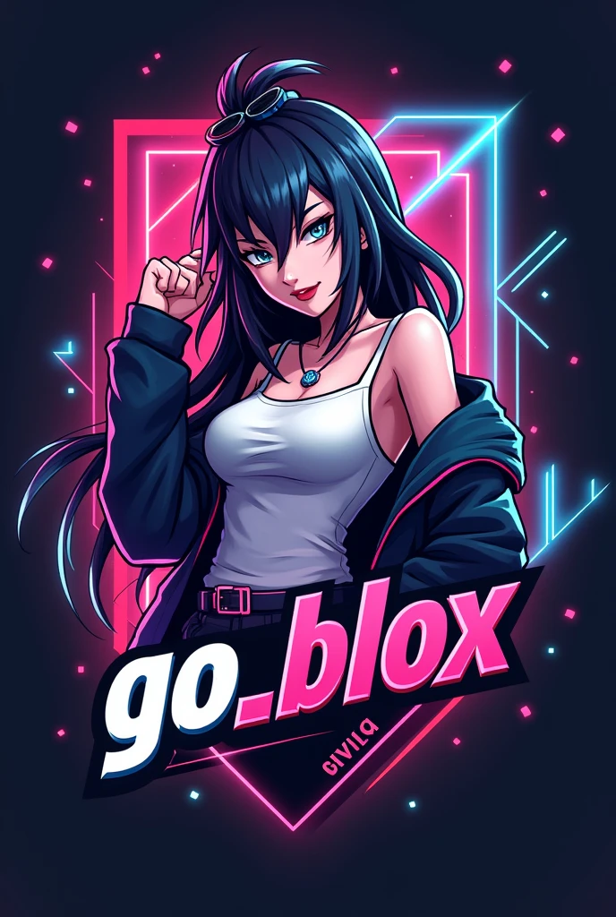 Sexy anime esport logo with name *go_blox*