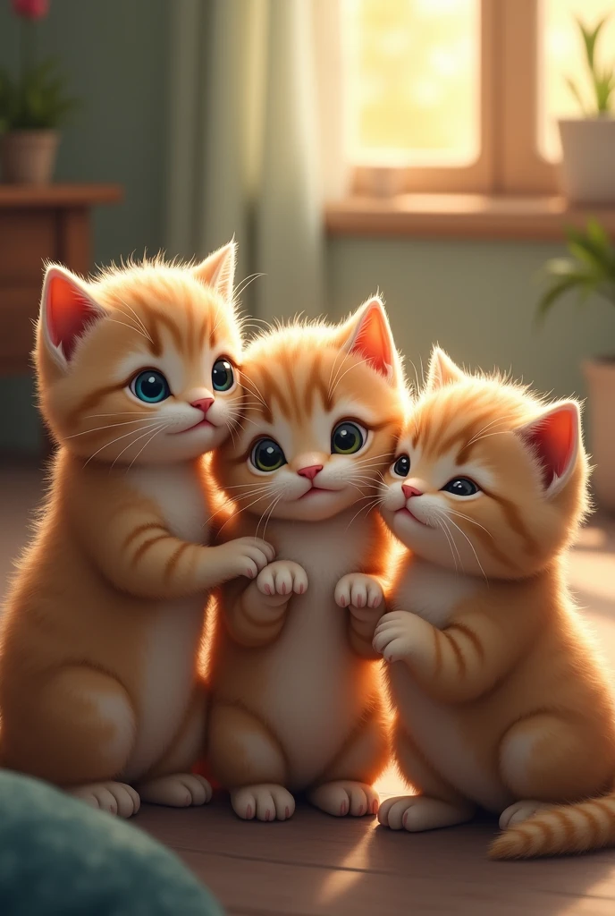 All the characters are kittens。
Hold back your tears and say goodbye with a smile