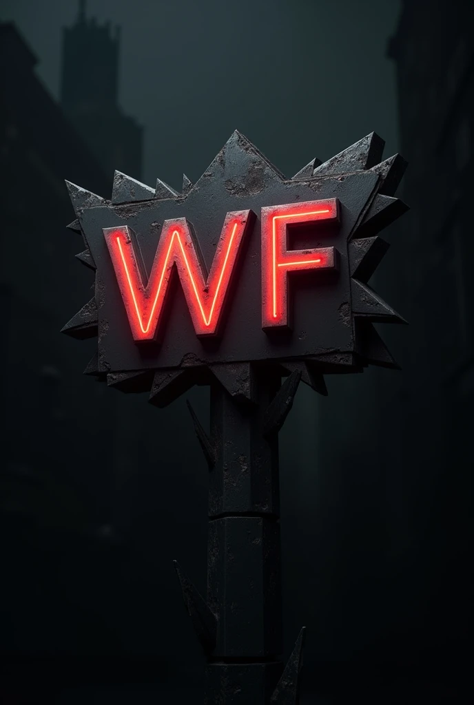 Sign with the letters "WF" design Darck 