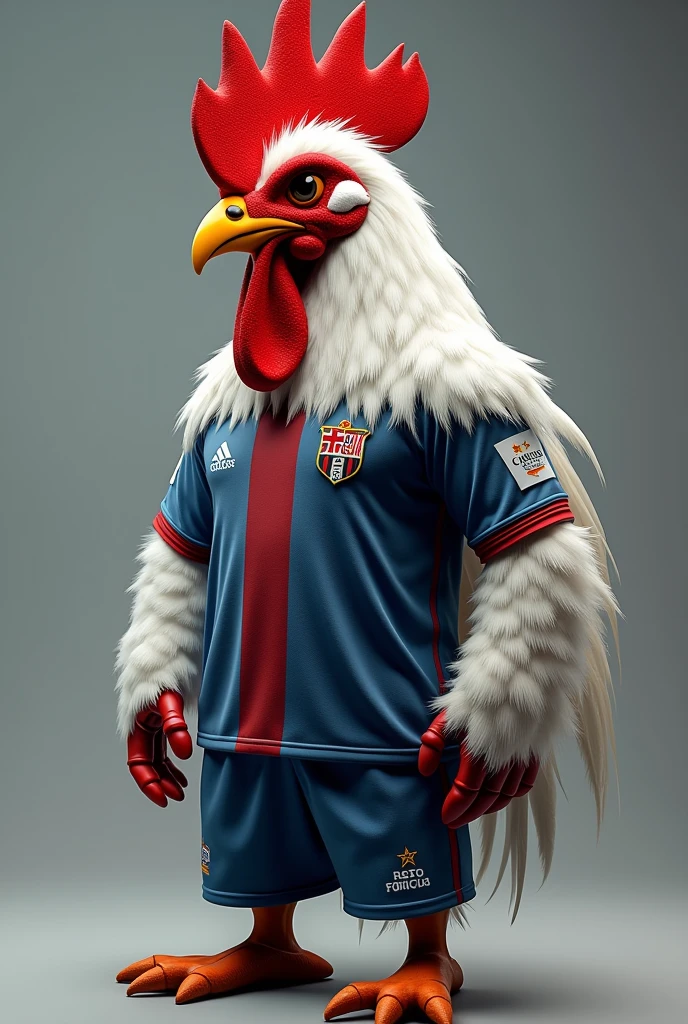 Make the Corinthians mascot by mashing a chicken with the São Paulo uniform