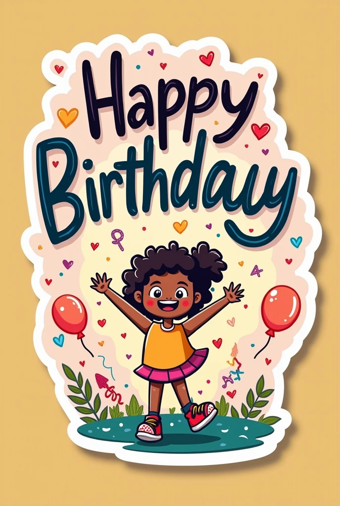 You said:
make a sticker saying happy birthday to my friend who has the appeal of 12