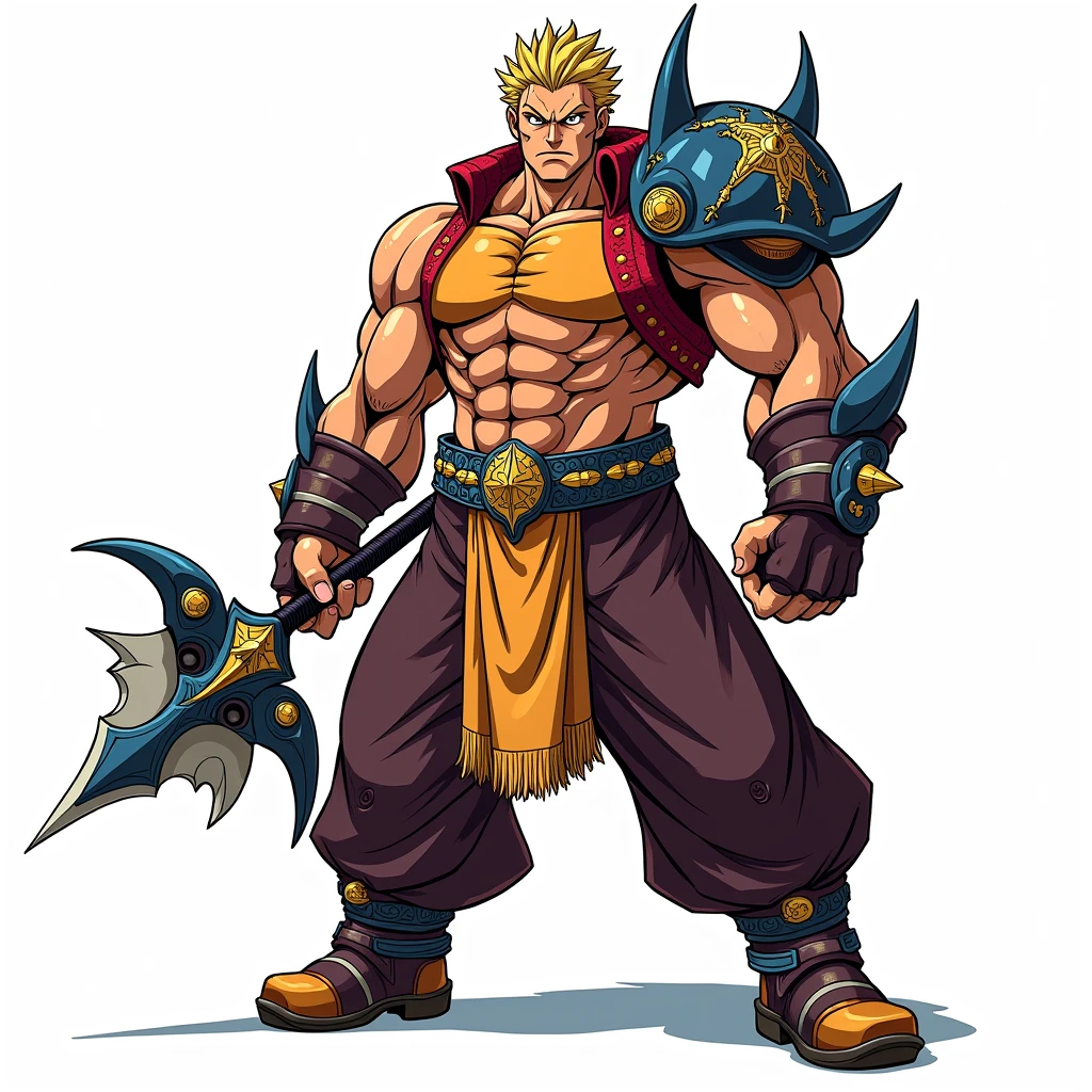 rpg hero drawn by akira toriyama, white background