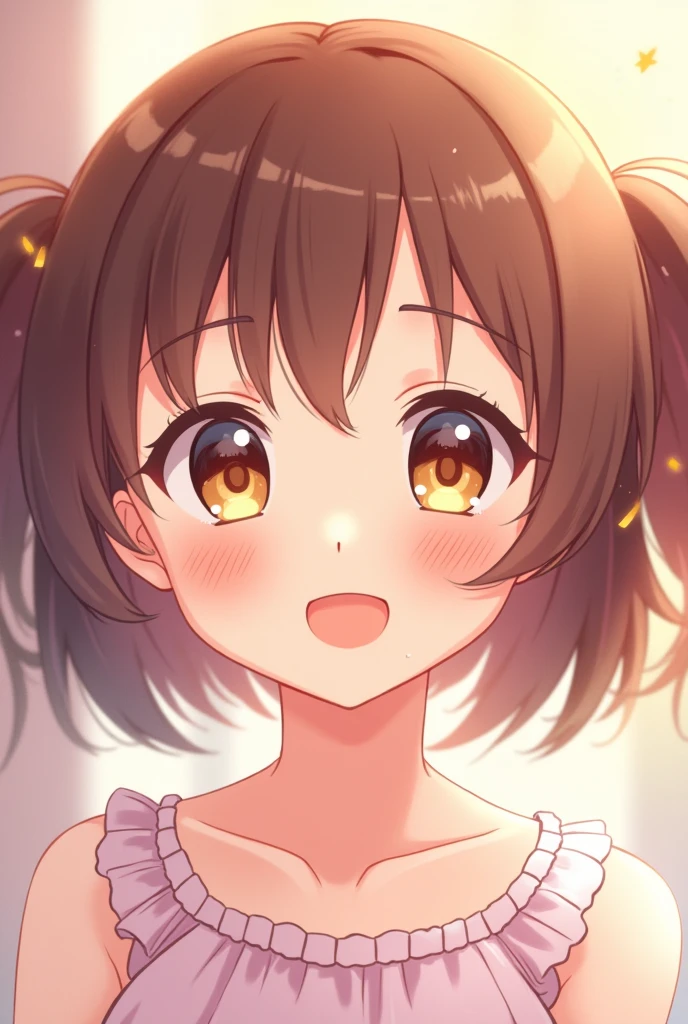 Anime cute and beautiful girl smile