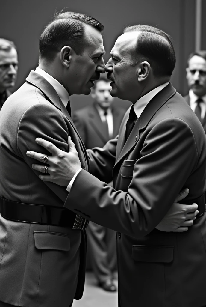 Lenin and Hitler saw Roosevelt and Stalin hugging