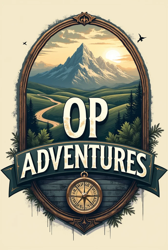 An emblem that says "OP ADVENTURES" for traveler