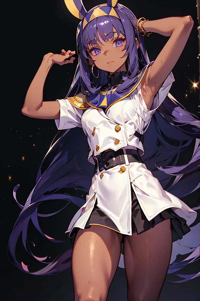 (1 girl),(high quality), (High resolution), (extremely detailed), (8K),(lower body shot),(3CG),(A high school girl wearing a magician&#39;s uniform),(wearing black knee-high stockings)not wearing shoes,perfect writing,(Beautifully erect nipple shape),High resolutionの美しい目,(neutral white lighting:1.2),Facing back and sticking out your buttocks