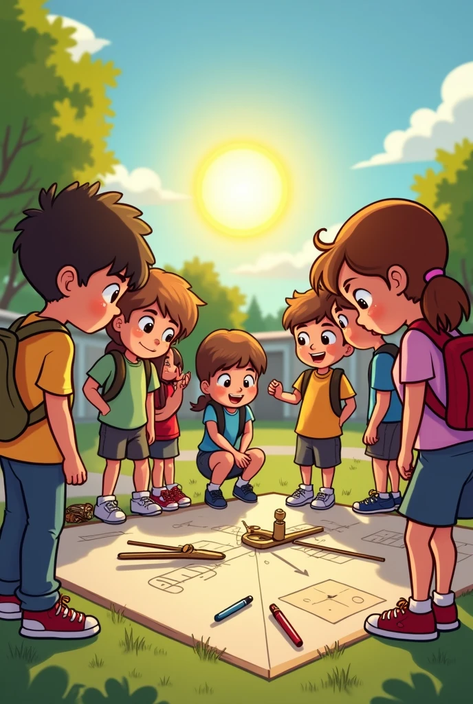 Identify the directions with the help of the sun in the afternoon class 3 school project