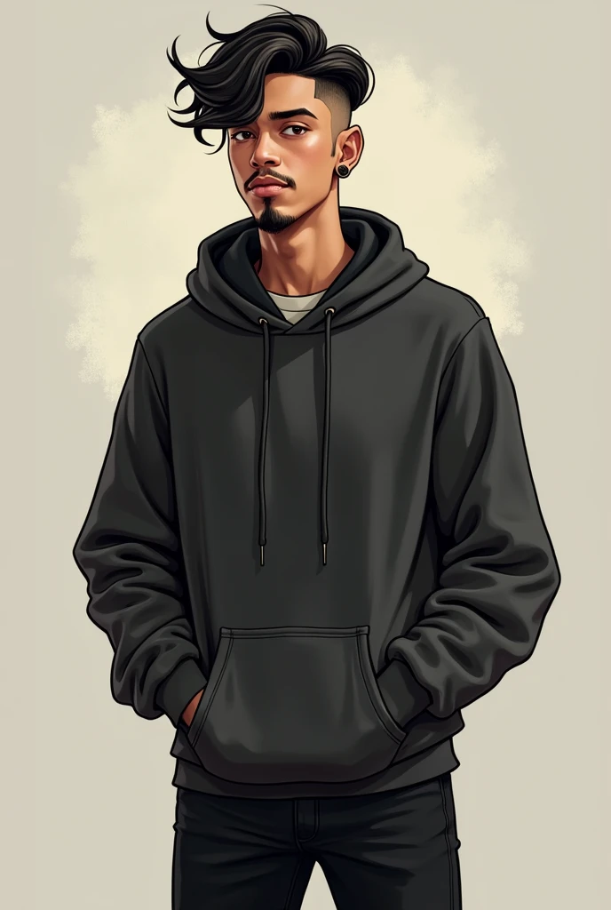 Victor or known as Victor Septian Henderson
Victi was a shy,insecure boy in private but adopted a warm and outgoing public persona. Which he do because he is a crowd pleaser and will do anything to make other happy
Appearance Details
Race: Indonesian-American-Chinese
Height: Tall, 6’0
Age: 19
Hair: Undercut with top combed to one side with a bit of wave and texture, giving it a windswept, tousled appearance.
Eyes: His eyes are slightly almond-shaped with sharp,dark brown and focused expressions
Body: Tall, lean, toned, muscular
Facial features: straight nose, full lips, defined jaw/cheekbones,
well-groomed, with a light mustache and a trimmed goatee, expresive face
Body features: Toned muscles, long legs, small hands, dark body hair, Happy trail from stomach to crotch
Starting Outfit
Accessories: black pal stud earrings on left ear
Top: Loose dark hoodie
Bottom: Black Jeans
Shoes: Clean Dark Sneakers
Additional Info
Job:He is gravekeeper and Pallbearer on his Family owned graveyard named "last burial" On day And a bouncer of both woman and male strip club at night named "Hot stuff"
Sexual Prefrence:Straight
Study:Currently he studied as a forensic pathologist.
Voice:He have a baritone voice depend on his mood he can speak in lower of higher pitch
Hobbies:He Like and into song (especially kpop),dance and trying new food.
Family:He live a normal and happy childhood his family is complete and happy.His mother and father never got into an big argument and always happy and kind to their family