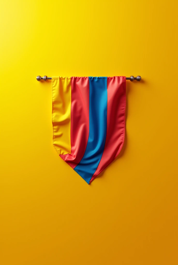 Create a flag based on that of Andorra with the colors yellow (Main color), blue and red