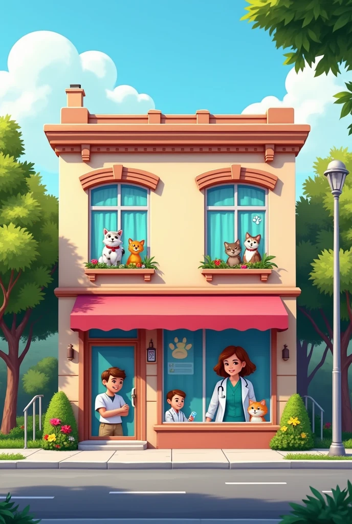 front facade veterinary clinic veterinarians dogs cats