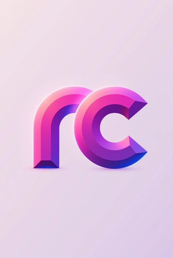 Create a logo with the letters R and C in pink and purple tones