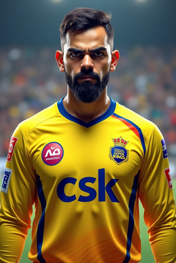 Virat Kohli In CSK Jersey 