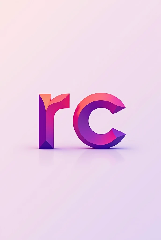 Create a logo with the letters R and C in pink and purple tones