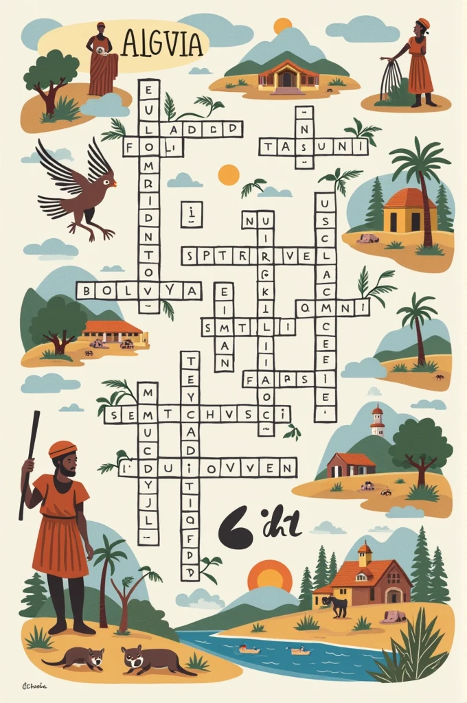 Easy crossword puzzle about August 6 in Bolivia