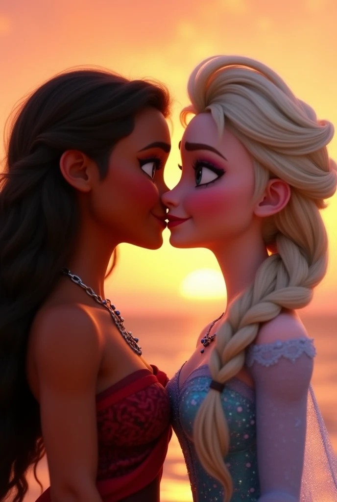 princess tiana naked kissing elsa