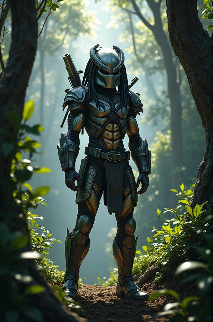 Predator movie character on top of a tree