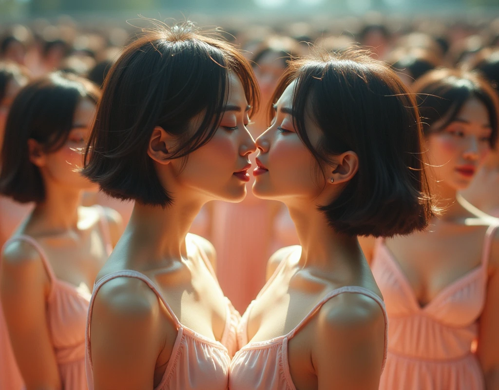 [Japanese Clone girls=Myself], [Perfect Clone girls Raw Photography Art], [16K, Highest quality, Ultra-high resolution], (((Unrealistic, Unprecedented sight, hyperdimensional space, A sight beyond imagination, (((A world of mass proliferation of myselves, Ultra-realistic)))))), (Japanese, woman, 25-year-old, Saito-Asuka), ((Small face, Brown and black hair, Short Hair)), ((Very beautiful detailed girls, Accurate body structure, Very detailed and perfect super busty body)), ((amazing super big tits, Large, swelling breasts)), (Dark Eyes, Mature face, Cute Smile, A gentle gaze), (Happy laughter), [[(((((Very detailed, 1girl→1,000,000,000,000,000,000,000,000,000,000,000,000,000cloning girls))))), (((((Extremely detailed and precise depiction of the double, Perfectly the same girl, The exact same smile, Perfect matching hairstyle, Perfect same clothes, Exactly the same height, Perfect same super busty))))), (((((Myself only))))),  (((Filling the Earth 1,000,000,000,000,000,000,000,000,000,000,000,000,000 Myself, Super dense, Super denseの中心に広くフォーカス, I&#39;m happy to be surrounded by countless versions of myself, I want to drown in love with countless versions of myself., I want to be drowned in love with countless versions of myself around me., Holding hands, hug, hug, kiss, Touching breasts))), (((The sight of the ultimate super-crowded, 異常なSuper dense, Countless Myselfs Packed Tight))), ((Bright and soft light)), (((Very wide field of view, Very detailed, Detailed depiction of the proliferation of Myself with a sense of depth, More accurate depiction with a wide-angle lens aperture of 22)))), Anywhere Angle