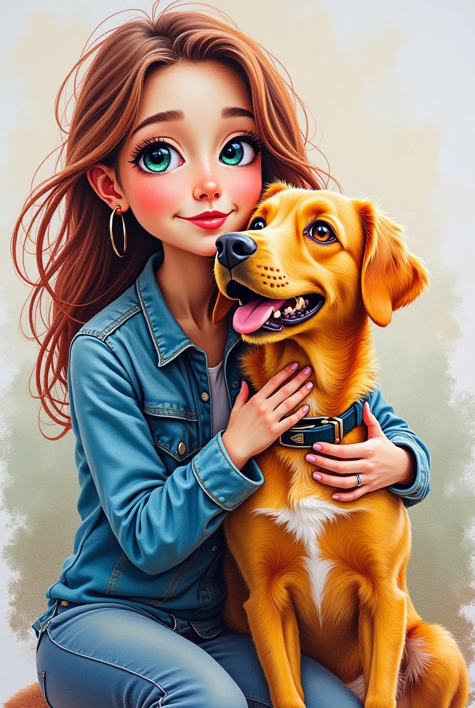 me with my pet oil pastel drawing