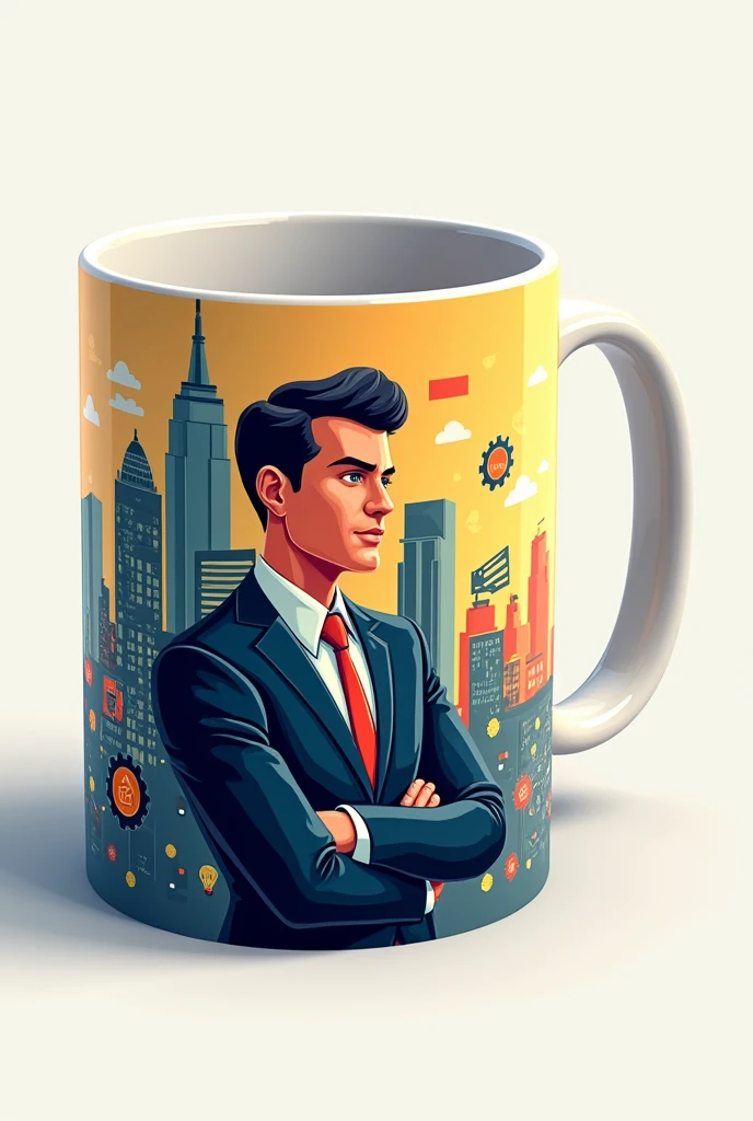 Custom mug art for entrepreneur profession 