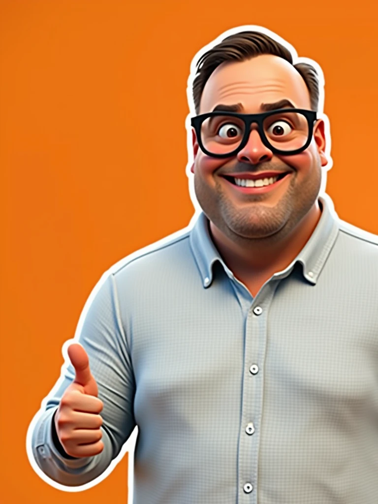 Cartoon character of a man in black glasses and blue shirt, animation character, stylized character, animation style rendering, 3d stylized, Arnold Maya rendering, Stylized 3D rendering, toon render screenshot, 3d character, 3d character, Stylized 3D rendering, 3D character rendering, cartoon character, Personagem de close up, character posing,  (Pixar-style) (master part:1.2) (bokeh) (best qualityer) (skin detailed) (detailed texture) (8k) (Argilla) (cinematic lighting) (sharp focus