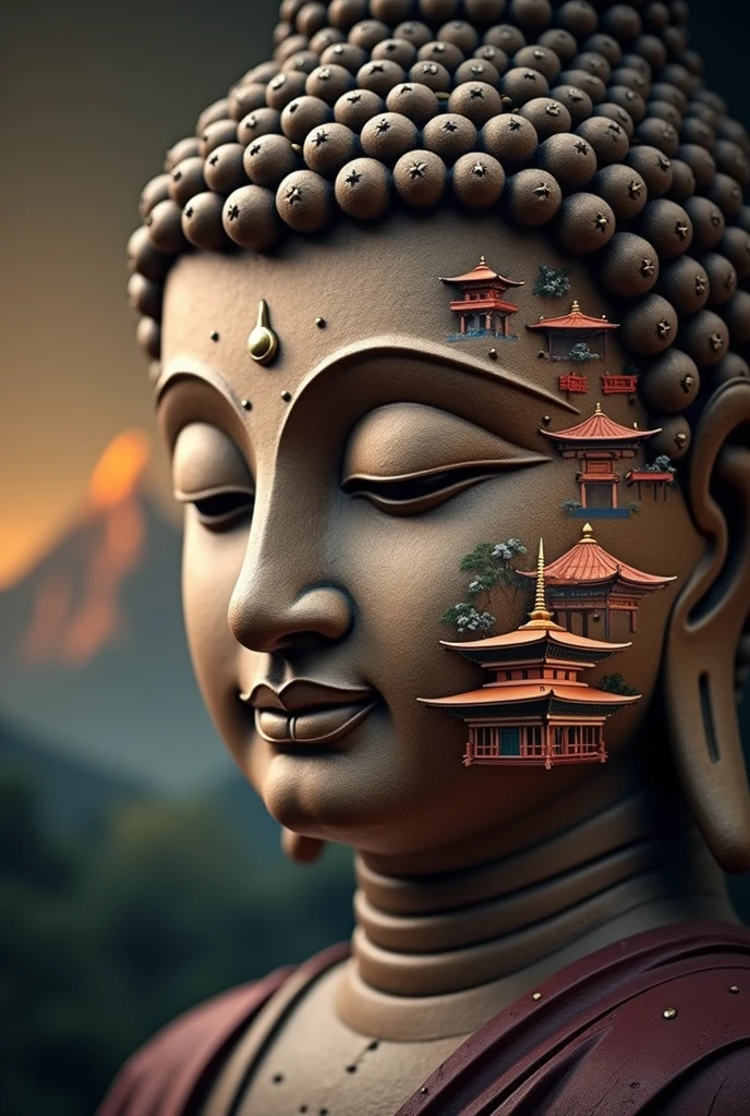 CREATE A COLLAGE ABOUT BUDDHISM FROM 6 PHOTOS