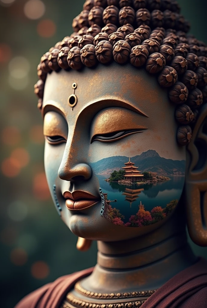CREATE A COLLAGE ABOUT BUDDHISM FROM 6 PHOTOS