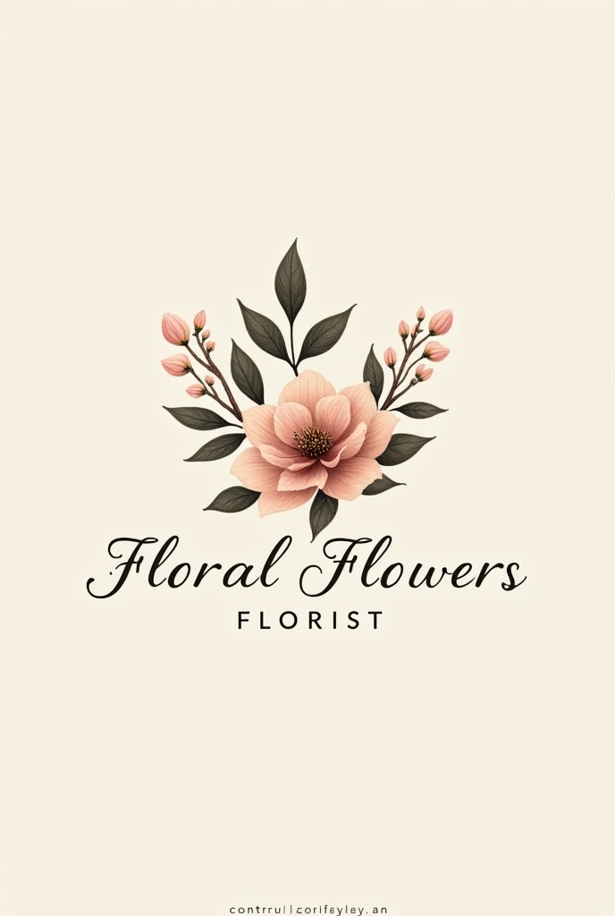 Logo for flower shop with a formal style