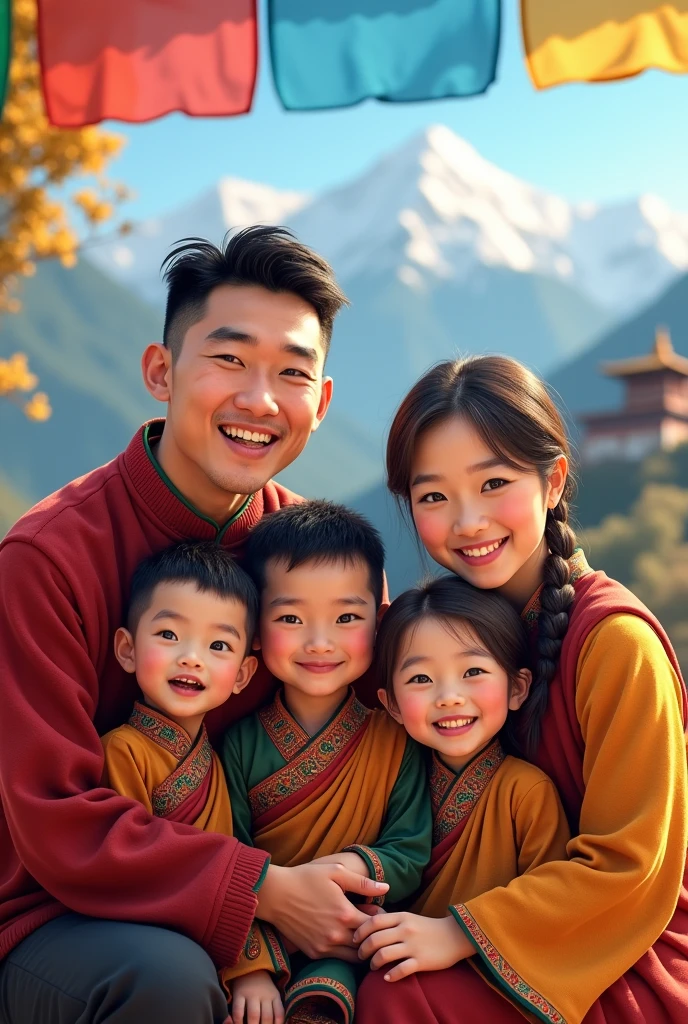 Happy family Bhutanese
