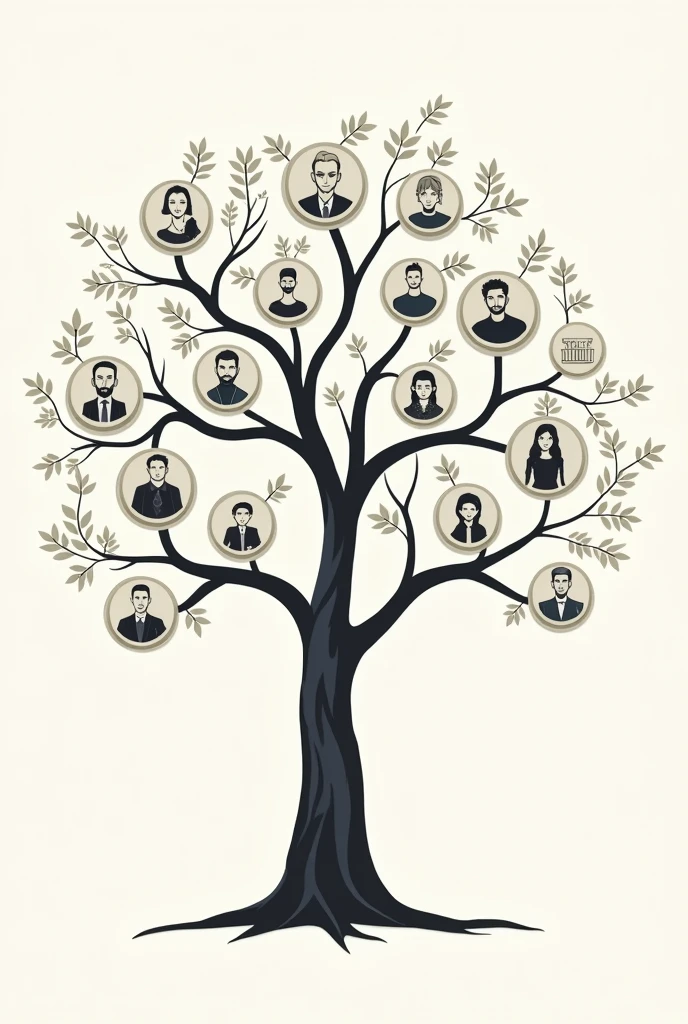 Make me a family tree where I mention my parents, grandparents, uncles, cousins and other relatives in English, mentioning each name.